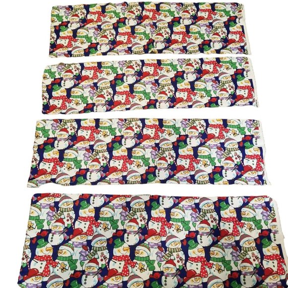 Snowmen Friends Christmas Cotton Fabric Remnants Hancock Fabrics Sewing Crafting - Picture 11 of 12
